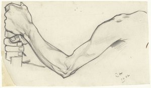 Sopa tutan sol kolun incelenmesi by Richard Nicolaüs Roland Holst