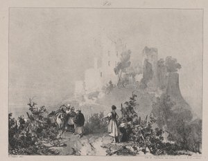 Chateau d'Arlay Harabeleri by Richard Parkes Bonington