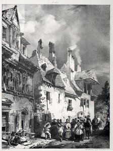 Besançon'un Eteklerinde Sokak, Fransa, 1827. by Richard Parkes Bonington