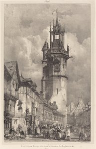 Gros-Horloge Kulesi, Evreux by Richard Parkes Bonington
