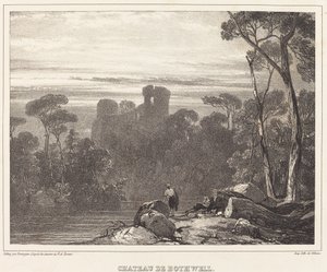 Chateau de Bothwell by Richard Parkes Bonington after Francois Alexandre Pernot