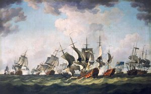 Quiberon Körfezi Savaşı, 20 Kasım 1759 (yağlı boya tablo) by Richard Paton