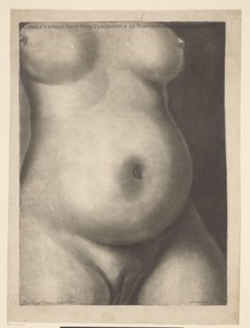 Hamile bir kadının gövdesi Bir hamileliğin altı anatomik baskısı (seri başlığı) Tam zamanlı bir kadının hamile rahminin gösterilmesi (...) (dizi adı) Caroli Nicolai Jenty Uteri Praegnantis ve ad Partum Maturi Gösterileri (seri