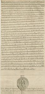 Croxden Abbey - Vakıf Tüzüğü: gravür by Richard Rawlinson