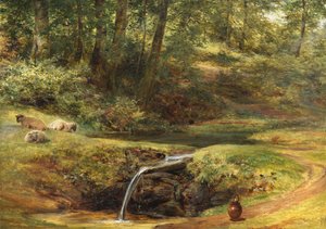 Sylvan Spring için Çalışma, 1854 by Richard Redgrave