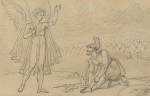 Yeşu ve Melek (Yeşu 5:13) by Richard Westall