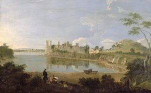 Caernarvon Kalesi, c.1745-50 (tuval üzerine yağlı boya) by Richard Wilson