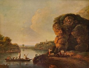 Manzara, Nehir ve Teknelerle, c1758, 1938 by Richard Wilson