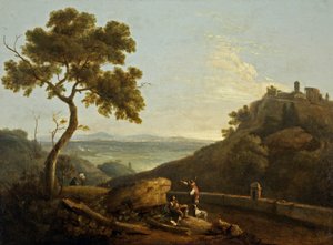 Sybil Tapınağı ve Campagna, Tivoli, İtalya (tuval üzerine yağlı boya) by Richard Wilson