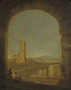 Torre del Fiscale, Roma yakınlarında, İtalya, c.1775 (tuval üzerine yağlı boya) by Richard Wilson