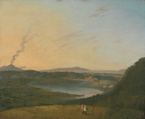 Uzakta Vezüv ile Lago d'Agnano