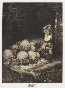 Kahraman Kurbads ve dokuz başlı şeytan by Rihards Zariņš