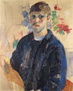 Mavi bluzlu otoportre - Mavi bluzlu otoportre, Wouters, Rik (1882-1916). tuval üzerine yağlıboya