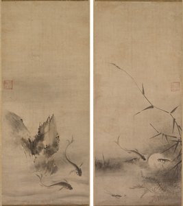 Balık ve Kaya; Balık ve Deniz Yosunu by Rinkyo
