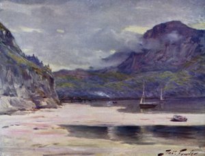 Barmouth Köprüsü (renkli taş) by Robert (after) Fowler