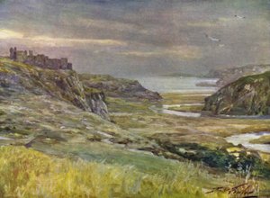 Pennard Kalesi, Glamorganshire (renkli taş)
