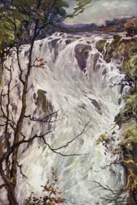 Swallow Falls, Bettws-y-Coed (renkli taş) by Robert (after) Fowler