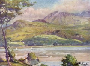 Harlech yakınlarındaki Shore, Öğleden Sonra (renkli taş) by Robert (after) Fowler