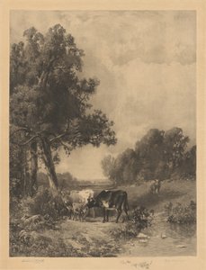 İsimsiz (Dere Kenarındaki İnekler ve Buzağılar) by Robert A. Eichelberger