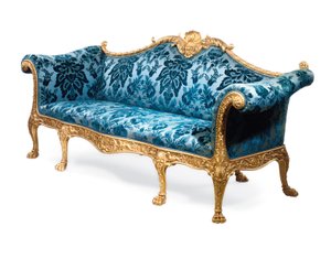 Bir George III yaldızlı kanepe by Robert Adam