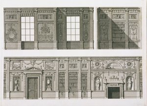 Syon House'daki Kütüphanenin Yüksekliği, c.1760-69 by Robert Adam