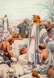 Jacob, Rachel ile tanışıyor (renkli taş) by Robert Ambrose Dudley