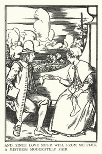 Ve aşk benden asla kaçmayacağından, orta dereceli bir metres (lito) by Robert Anning Bell