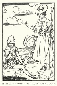 Bütün dünya ve aşk genç olsaydı (lito) by Robert Anning Bell
