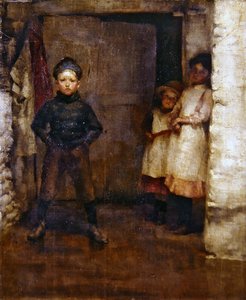 Kapıda (tuval üzerine yağlı boya) by Robert Anning Bell