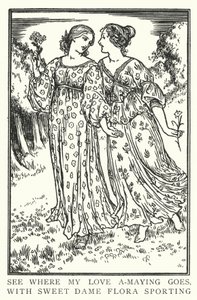 Tatlı kız Flora sporting (litho) ile aşkımın nereye gittiğini görün by Robert Anning Bell