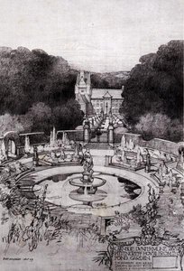 Gölet Bahçesi'nden Pittencrieff Evi, Thomas Mawson'ın 'Şehir Planlama Çalışmaları'ndan by Robert Atkinson