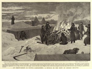 Kış Seferlerinde Bir Nesne-Ders, Alman Piyadelerinin Karında Bir Bivouac by Robert Barnes