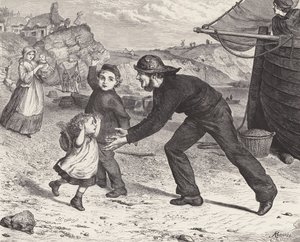 Balıkçının dönüşü (gravür) by Robert Barnes