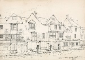 Fenchurch Street, Londra, 1817 (kağıt üzerine mürekkep)