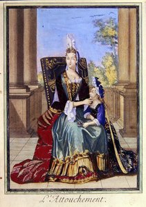 Beş Duyu: Dokunma (renkli gravür)