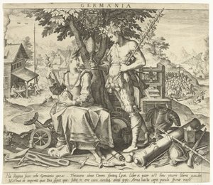 Almanya Germanya (nesne üzerindeki başlık) Avrupa ülkelerinin alegorileri (dizi başlığı) by Robert Bossart