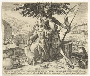 İspanya Hispania (nesne üzerindeki başlık) Avrupa ülkelerinin alegorileri (dizi başlığı) by Robert Bossart
