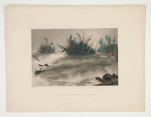 Niagara Şelalelerinin Üzerindeki Rapids, Nathaniel Parker Willis için illüstrasyon by Robert Brandard