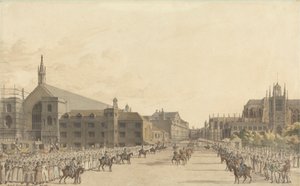 Westminster, Kraliçe Caroline'ın Duruşması sırasında by Robert Bremmel Schnebbelie