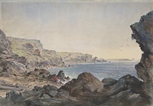 Foilhummerum Körfezi, Valentia, Kablonun Bulunduğu Noktadan Denize Doğru Bakmak..., 1865-66.