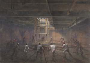 Büyük Doğu Gemisindeki Tanklardan Birinin İç Görünümü, 1865-66. by Robert Charles Dudley
