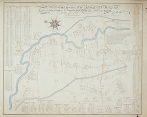 Hackney Marsh'ın Yeni ve Doğru Haritası, 1745