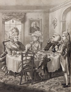 İyi Yaşama Sahip Bir Usta Parson, 1782 (kalem, fırça ve mürekkep kağıt üzerinde yıkanır) by Robert Dighton
