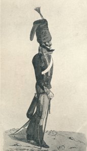 George Augustus Quentin 10. bir subay veya Galler Prensi Hussars, hayattan alınmış,