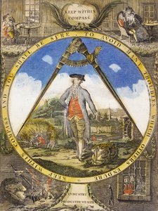 Pusulanın içinde kal c. 1784 (el renginde gravür ve gravür)