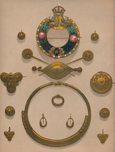 Altın Süsler ve Broş, 1863.