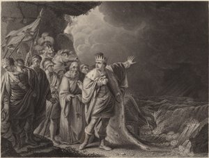 Canute saray mensuplarını azarlıyor