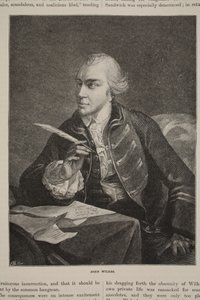 John Wilkes, 'Cassell'in Illustrated History of England'ından bir çizim (sepya fotoğraf) by Robert Edge Pine