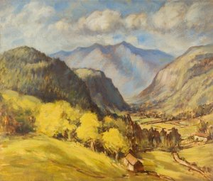 Vadi Manzarası (gemide yağ) by Robert Ernest McEune
