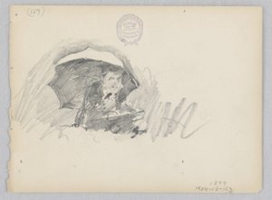 Dışarıda çizim yapan sanatçı by Robert Frederick Blum